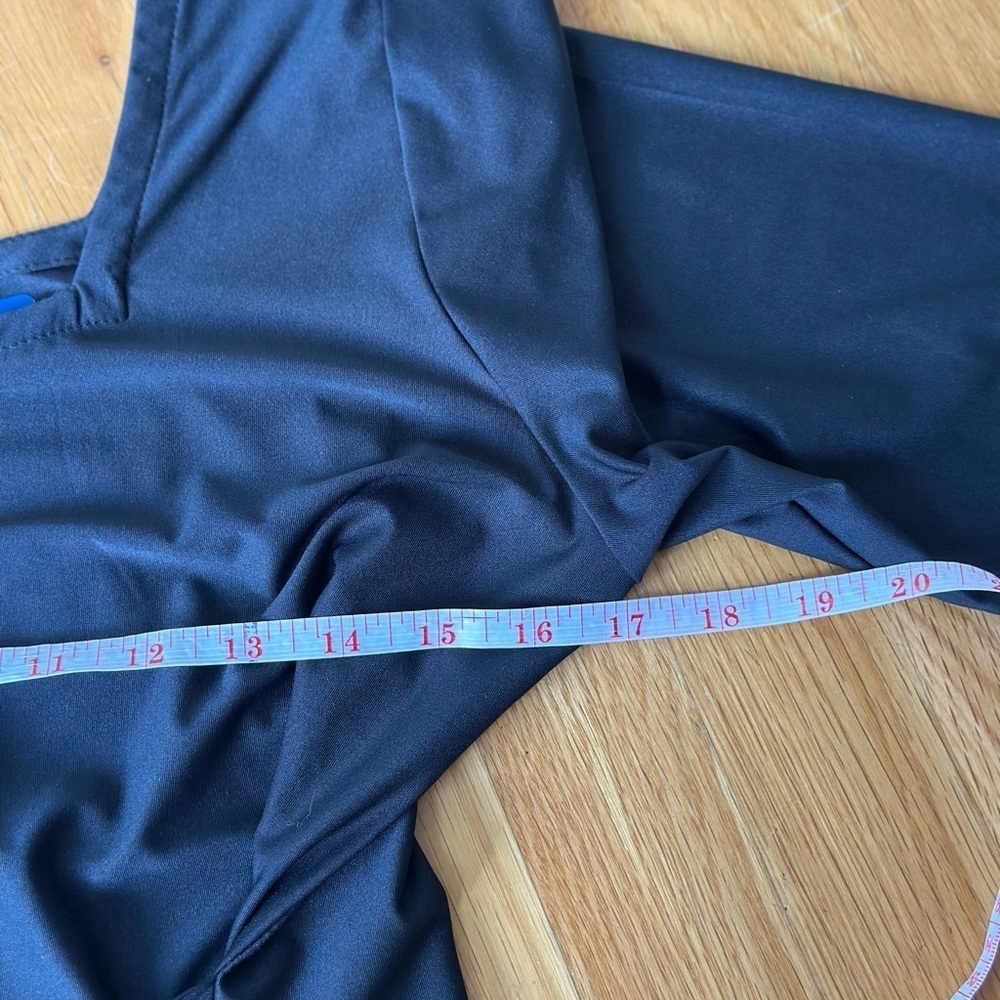 La Mer Luxe Women’s Square Neck Black 3/4 Slv Tie Waist Top Buttery Soft Small - Picture 7 of 7